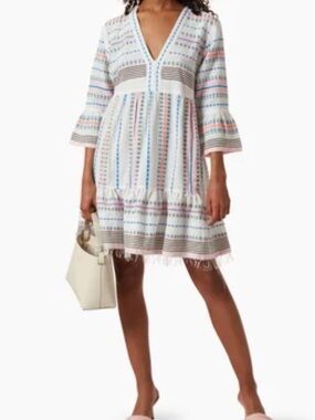 Lemlem Doti Flutter Dress Sz Small